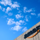 This photo shows the Amazon logo at the 855,000-square-foot Amazon fulfillment center in Staten Island, one of the five boroughs of New York City, on February 5, 2019.